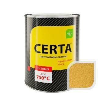 Термостойкая краска ЦЕРТА золотая до 750 °C 0,8 кг